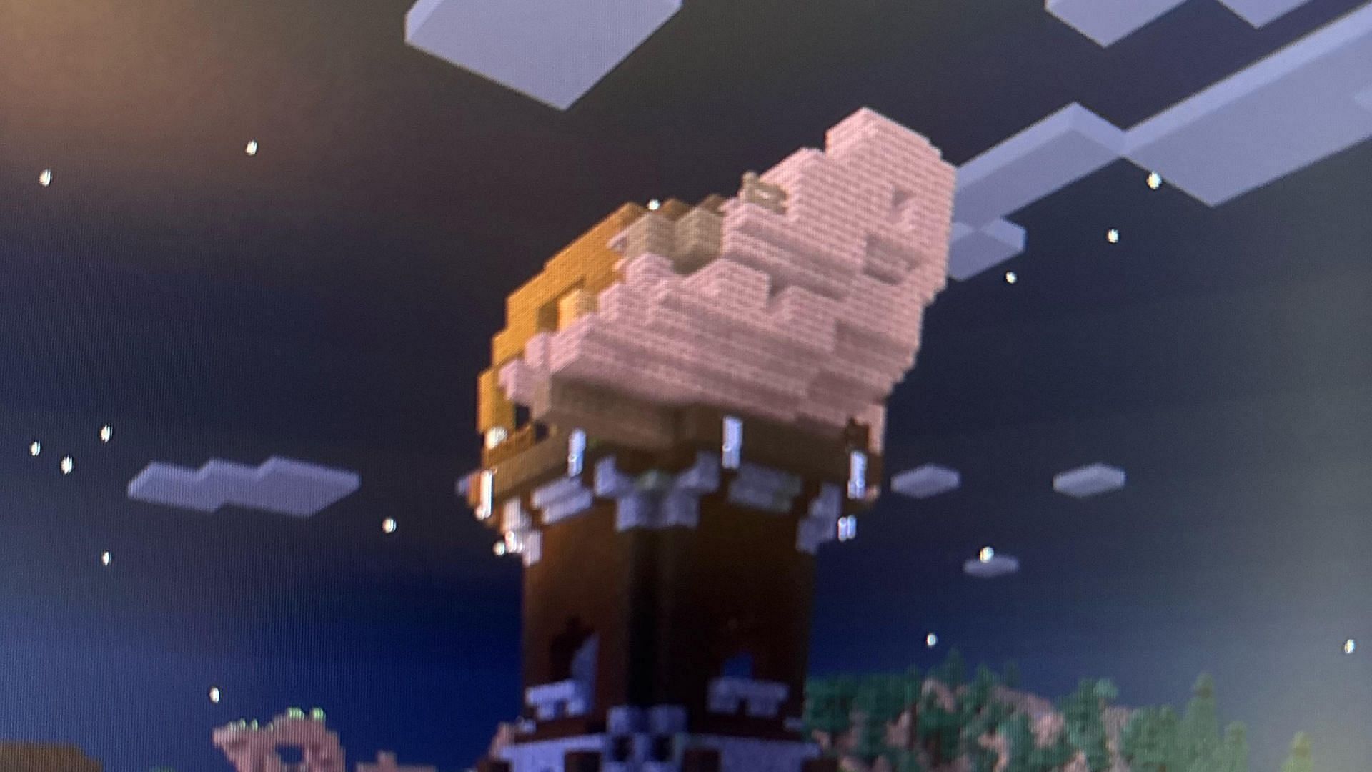 A bug leading to a bizarre shipwreck spawn (Image via Reddit/stjdgegkekgdmvdmvsk/Mojang Studios)